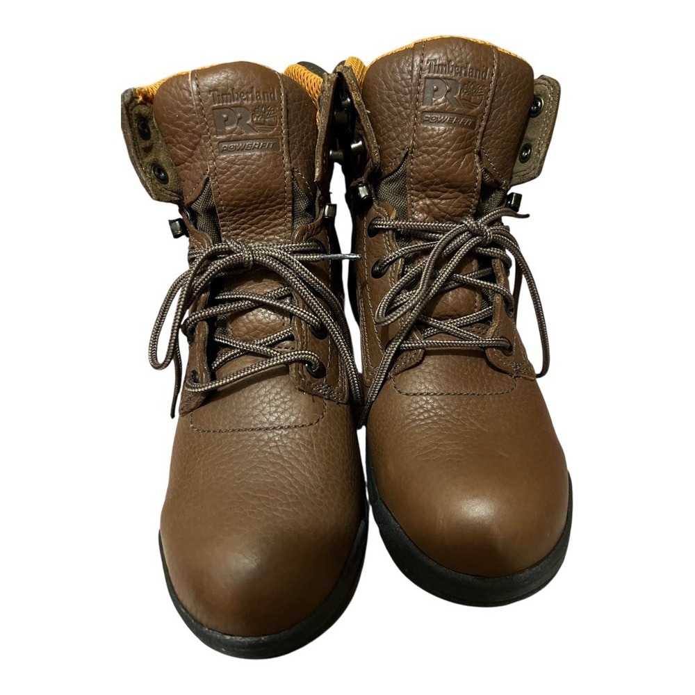 Timberland PRO Brown Leather Waterproof Steel Toe Work Boots Men's Size 10M - Picture 12 of 13